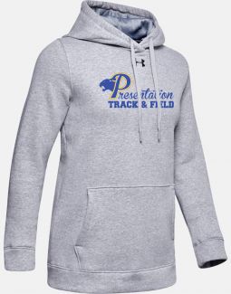Under Armour Women's Hustle Fleece Hoody, True Grey Heather